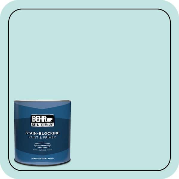 BEHR ULTRA 1 qt. #510C-2 Windwood Spring Extra Durable Satin Enamel Interior Paint & Primer