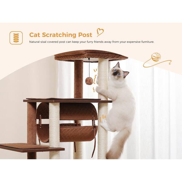 cenadinz in Height Cool Luxury Tunnel Modern Cat Tree for