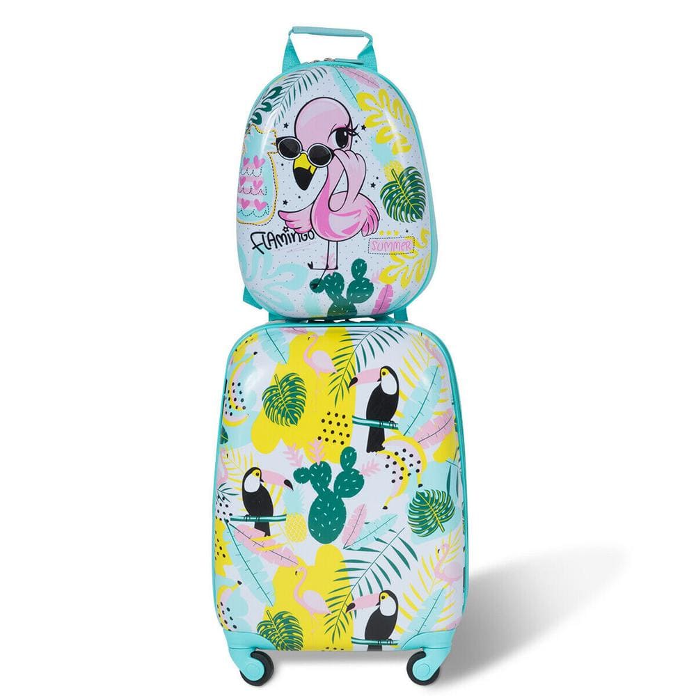 2-PC Kids Luggage Set 12 in. Backpack and 16 in. Rolling Suitcase Travel ABS price history on PriceWatchPro