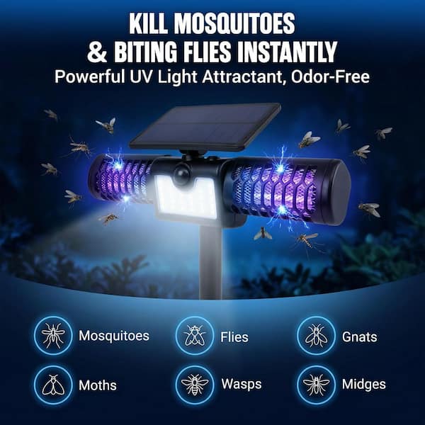 Bell + Howell 1200-Volt Solar Monster Zapper 2-in-1 Electric Flood