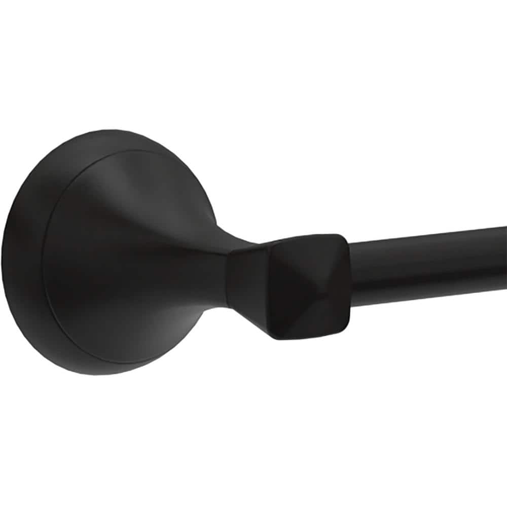Matte Black 18" Wall Mounted Towel Bar with Extender