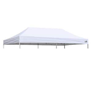 USA New 10 ft. x 20 ft. Pop Up Replacement Canopy Tent Top Cover, Instant Ez Canopy Top Cover Only (White)