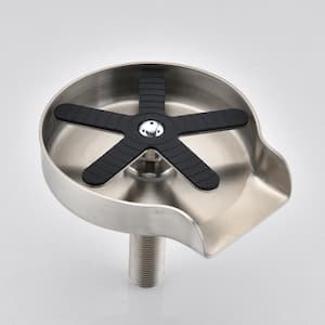 Kitchen Sink Glass Rinsing Device in Brushed Nickel