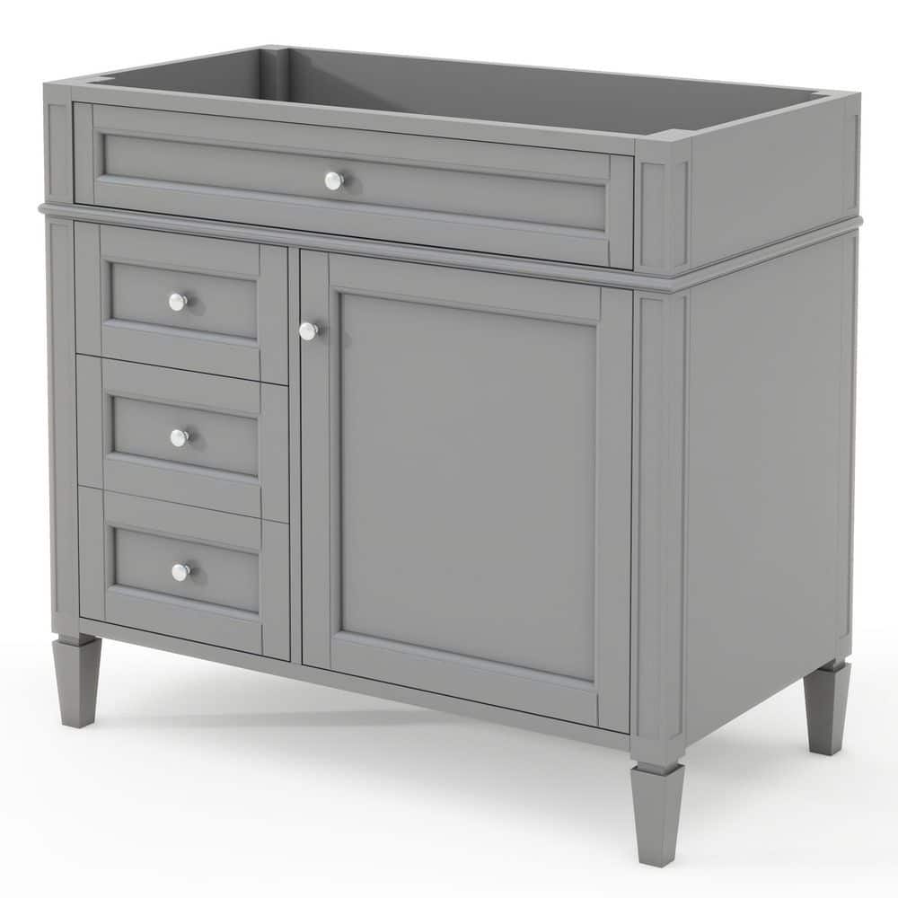 Vienna 36 in. Modern Freestanding Bath Vanity Cabinet without Top in Gray with 2 Drawers and Tip-out Drawer price history on PriceWatchPro