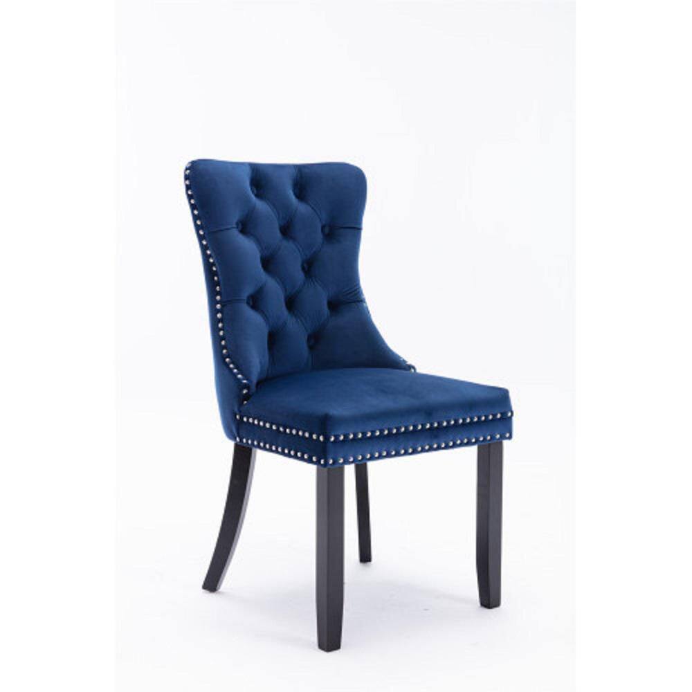 High-end Tufted Solid Wood Contemporary Velvet Upholstered Dining Chair ...