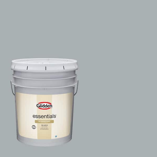Glidden Essentials 5 gal. PPG1039-3 Mirror Mirror Satin Exterior Paint