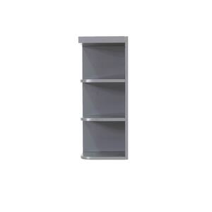 Shaker Ready to Assemble 12x30x12 in. Left Wall Open End Shelf with 2 Fixed-Shelves in Gray