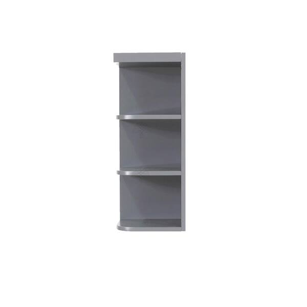 Lifeart Cabinetry Shaker Ready To Emble 12x30x12 In Left Wall Open End Shelf With 2 Fixed Shelves Gray Rlg Woes1230l The Home Depot Left Wall Open End Shelf With