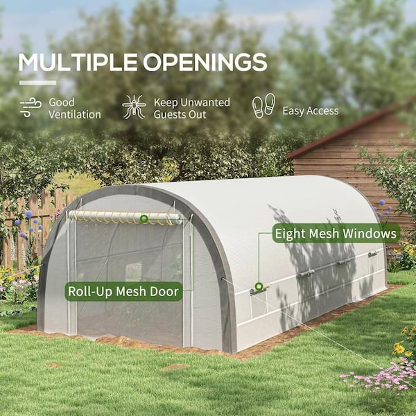 ITOPFOX 10 ft. x 19.5 ft. x 6.5 ft. Portable Greenhouse Zippered