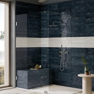 Chroma Rectangle 2 in. x 18 in. Blue Porcelain Tile (7.42 sq. ft./Case)