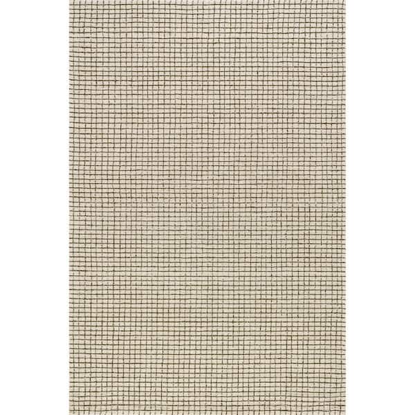 RUGS USA Melrose Checked Green 4 ft. x 6 ft. Indoor Area Rug