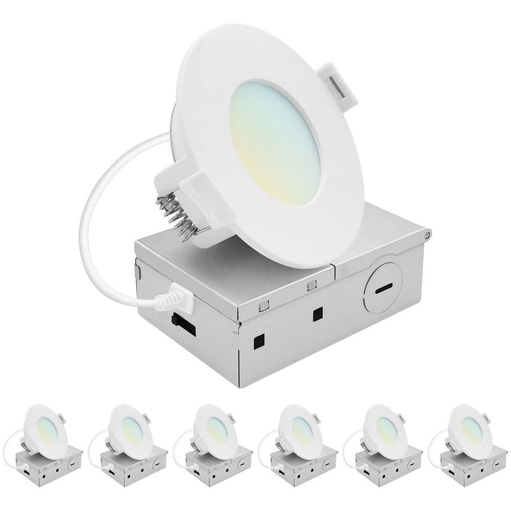3 In. Integrated LED Recessed Light, Mini Panel Light, 5CCT, 660LM 8W, 100° Beam, Dimmable, ETL Listed 6 Pack price history on PriceWatchPro