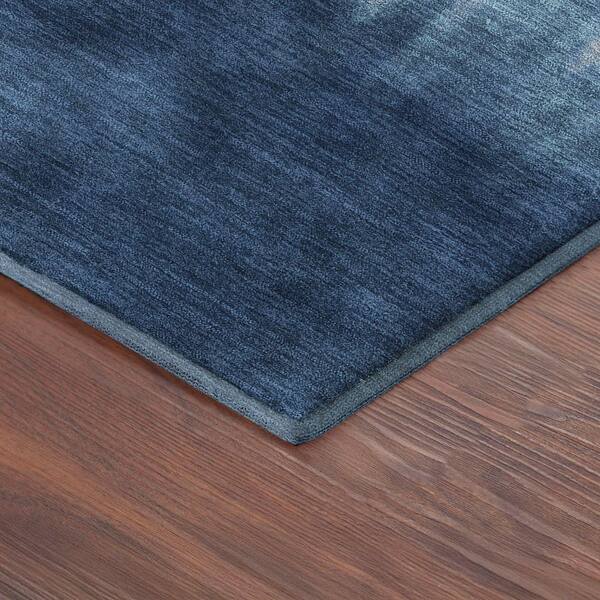 Mayfield Premium Machine Washable Abstract AMF2420 Denim 10 ft. x 14 ft. Area Rug