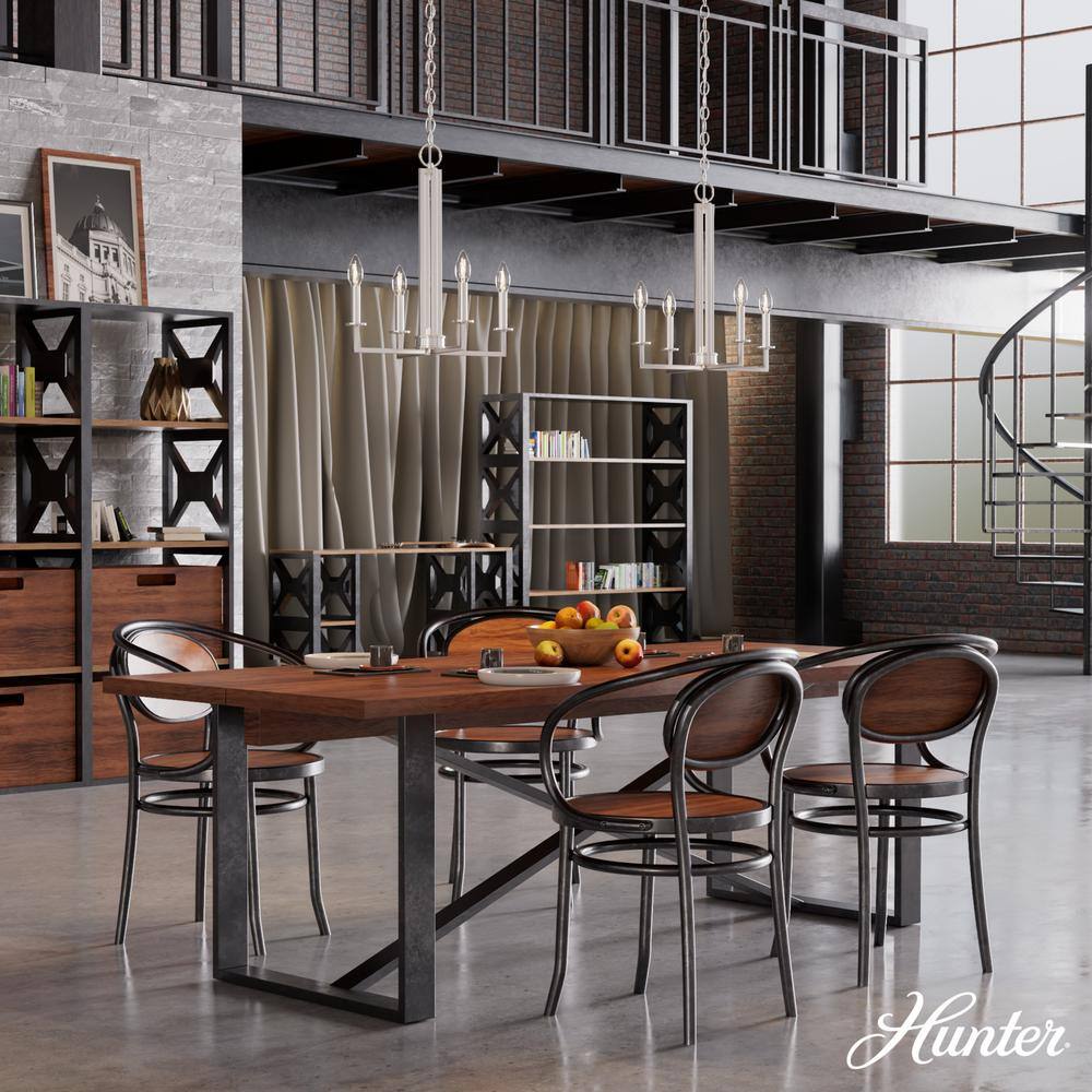 Bearden Industrial Edge 4-Light Brushed Nickel Pendant