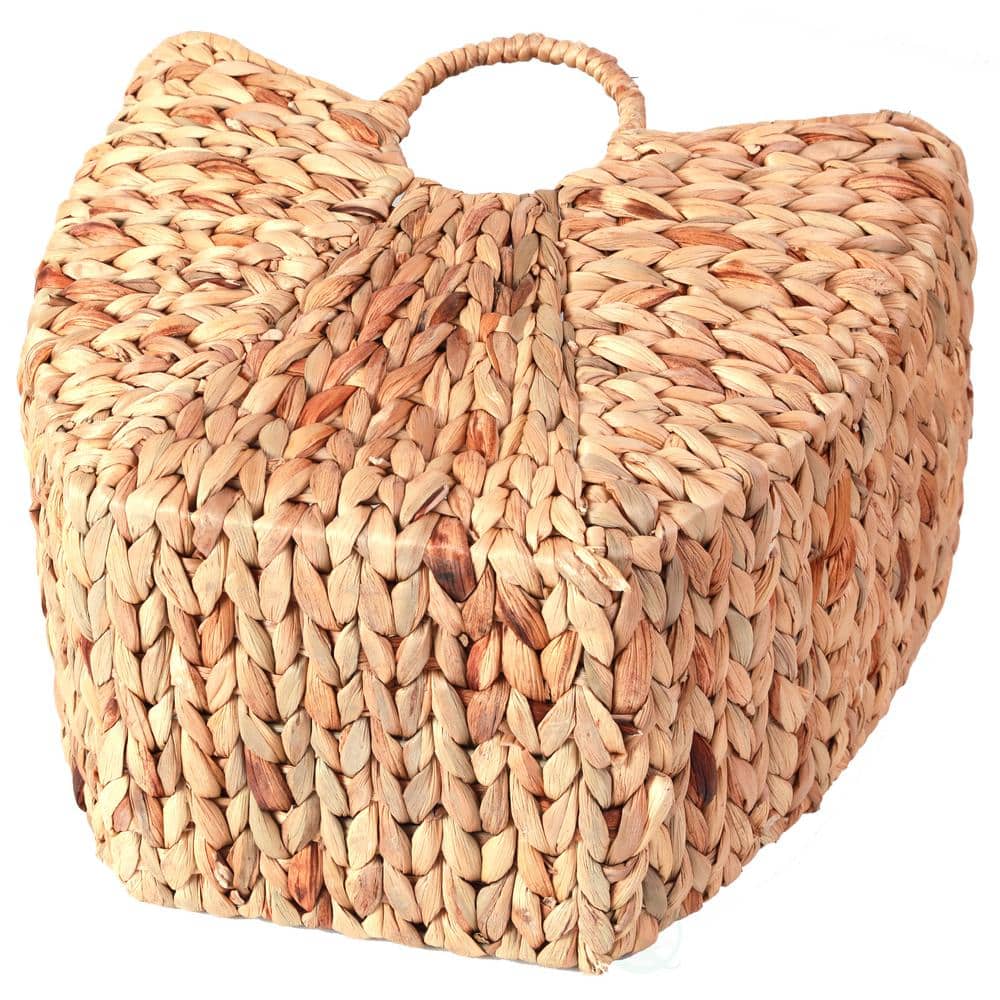 Large Natural Wicker Laundry Basket with Round Handles