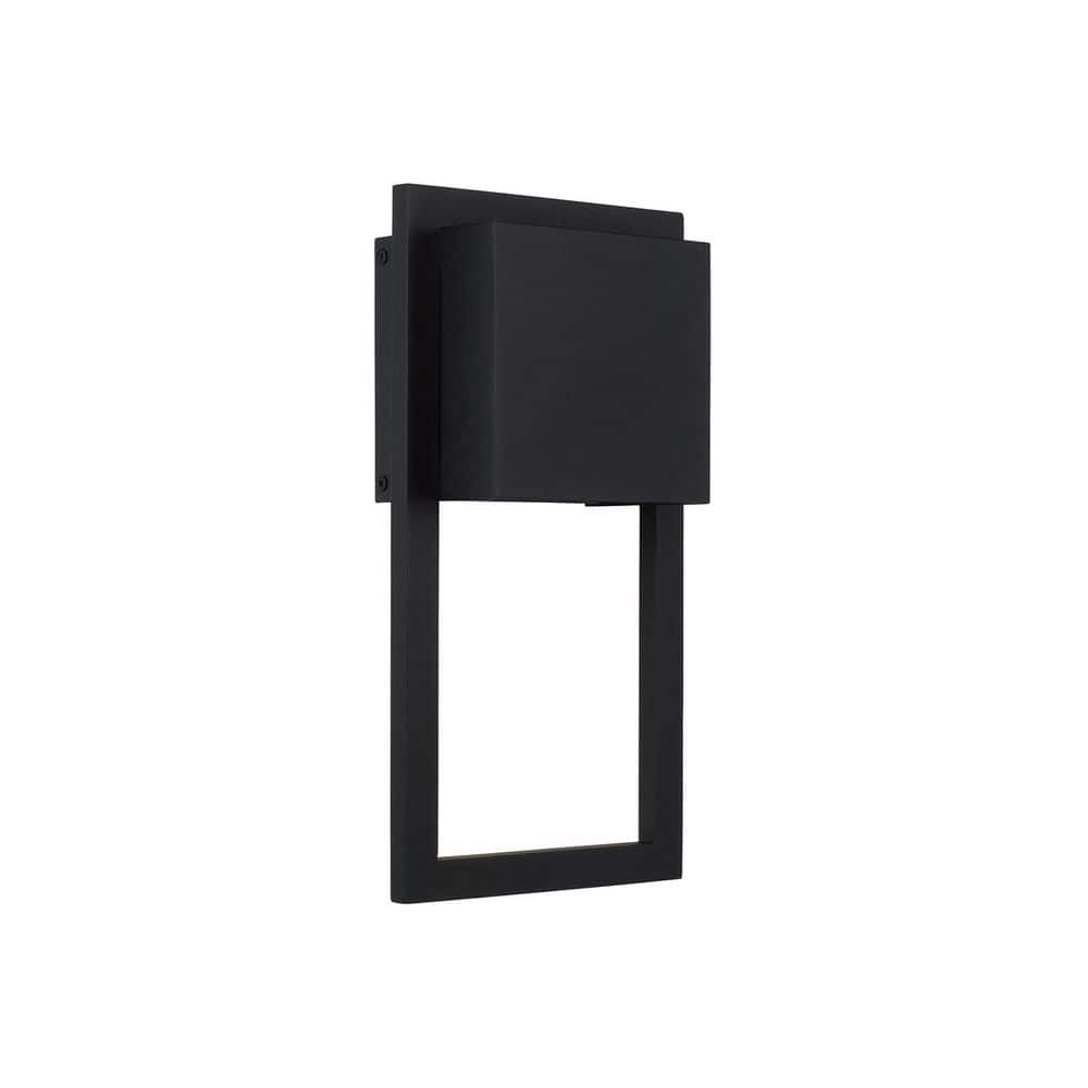 Nate 15 in. Black Outdoor Hardwired Wall Lantern Sconce with No Bulbs Included price history on PriceWatchPro