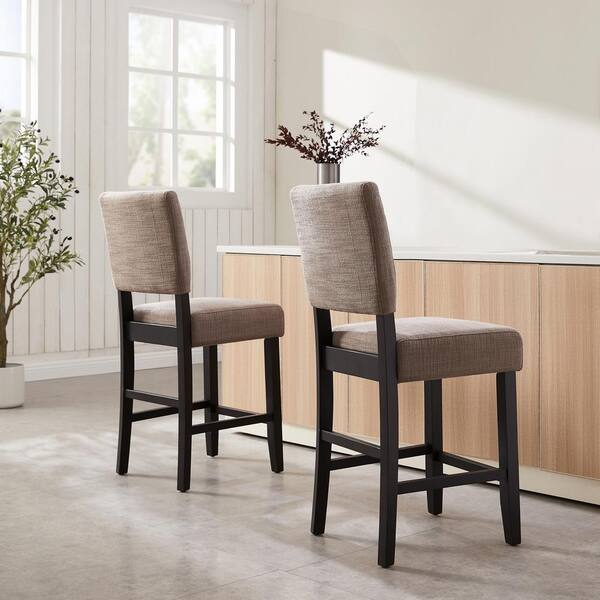 leick home upholstered back counter height bar stool