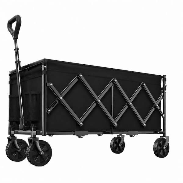 5.3 cu. ft. 360 lbs. Capacity cu. ft. Total Oxford Fabric Garden Cart with Metal Frame, Foldable, 360° Rotating Wheels