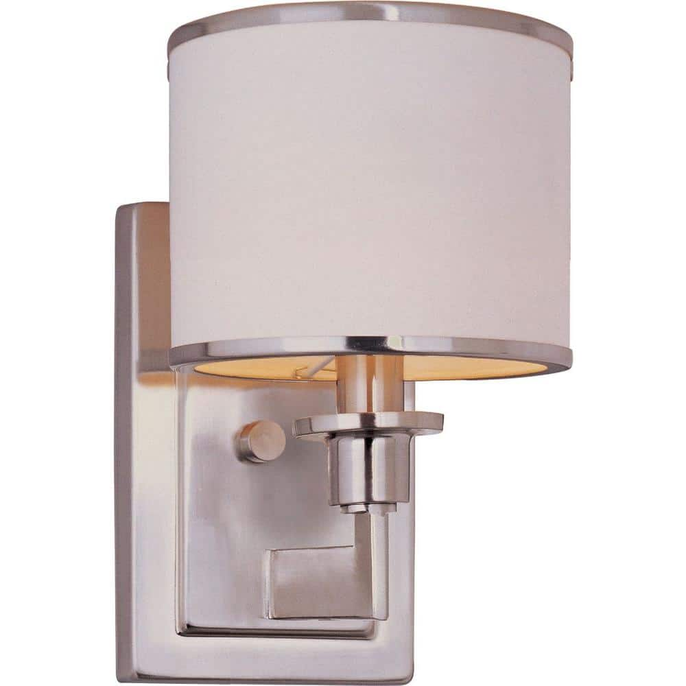 Maxim Lighting Nexus 1-Light Satin Nickel Sconce 12059WTSN - The Home Depot