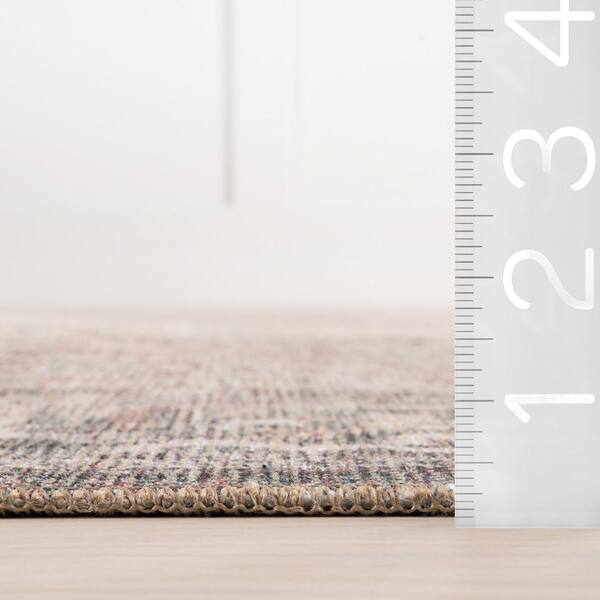 2 ft. 8 in. x 8 ft. Maybelle Burgundy Hillstone Collection Traditional Vintage Medallion Runner Rug