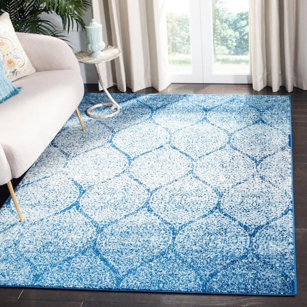 Madison Navy/Blue 7 ft. x 9 ft. Medallion Area Rug