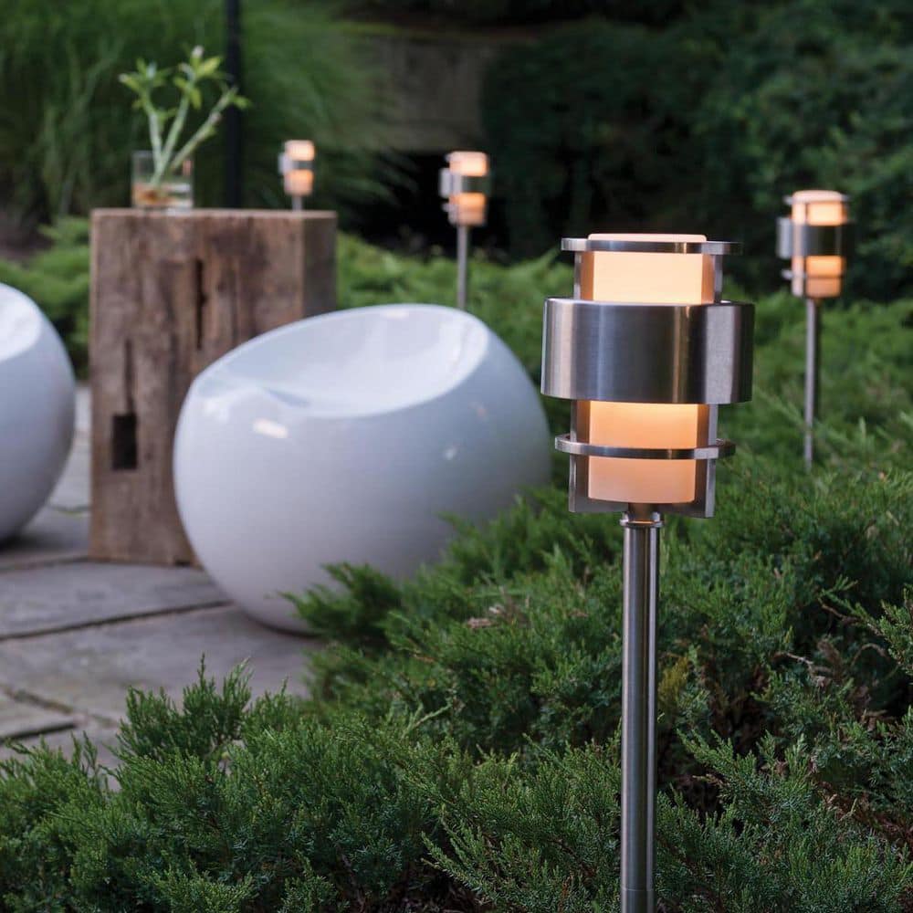 Saturn Hardwired Stainless Steel Metallic Path Light price history on PriceWatchPro