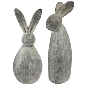 Big Burly Bunny Rabbit Stan and Oliver Statue Set (2-Piece)
