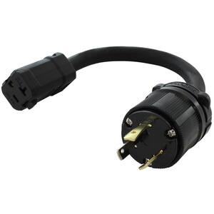 Black Power Cable 1 Gang Plug Socket VisioSound Extension Lead 