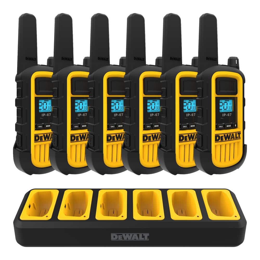 DEWALT DXFRS800 Bundle 2W Walkie Talkies Heavy Duty Business Two-Way Radios, Pack with Headsets Plus Gang Charger (DXFRS800BCH6-SV1) - 3