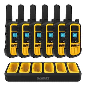 DXFRS800 Heavy-Duty 2-Watt Walkie Talkies with 6-Port Gang Charger (6-Pack)