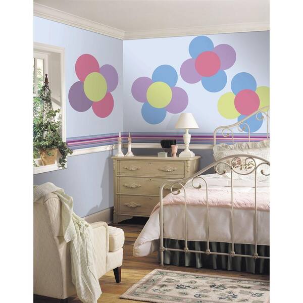 WallPOPs 13 in. x 13 in. Way Cool Blue Dot 10-Piece Wall Decal