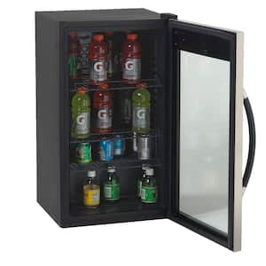 18 .75 in. 10-Bottle Wine and 70-Can Beverage Cooler in Black