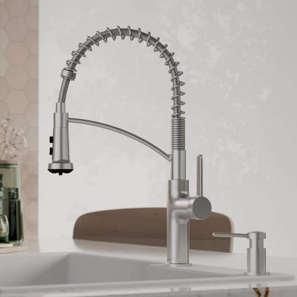 Scottsdale Single Handle Pull-Down Sprayer Kitchen Faucet in Spot Free Stainless Steel