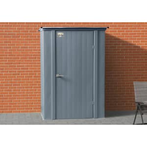 4 ft. W x 3 ft. D Metal Shed Patio Storage 12 sq. ft. in Charcoal