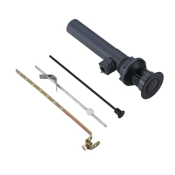 ALEASHA Drain Assembly Stopper with Lift Rod in Matte Black