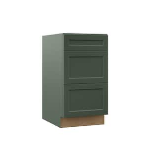 Designer Series Melvern 18 in. W x 24 in. D x 34.5 in. H Assembled Shaker Drawer Base Kitchen Cabinet in Forest