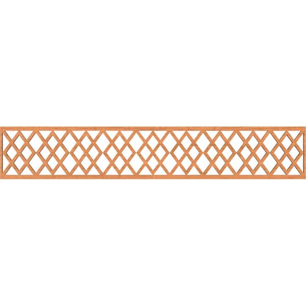 Ekena Millwork Hadley Fretwork 0.25 in. D x 46.625 in. W x 8 in. L Cherry Wood Panel Moulding
