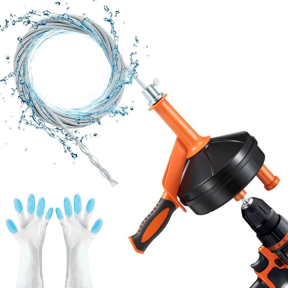 Drain Auger, Clog Remover with Drill Adapter, Use Manually or Powered for Kitchen and Bathroom, Comes with Gloves price history on PriceWatchPro