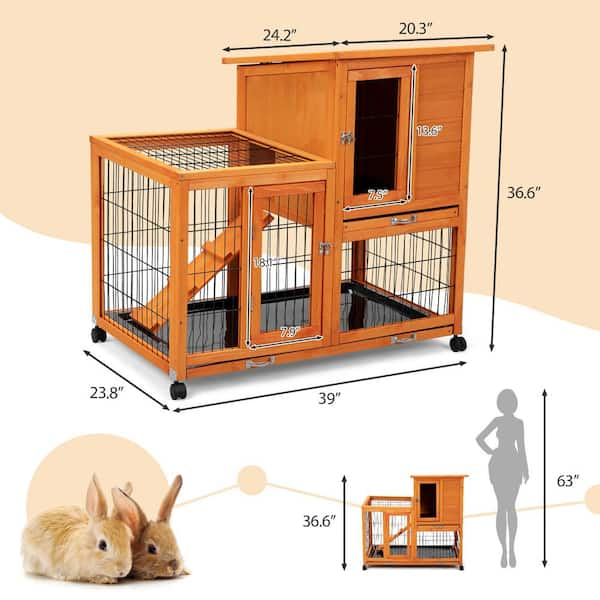 Cosy pet rabbit fashion hutch