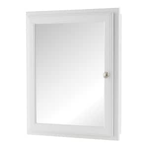 20-3/4 in. W x 25-3/4 in. H Fog Free Framed Recessed or Surface-Mount Bathroom Medicine Cabinet in White with Mirror