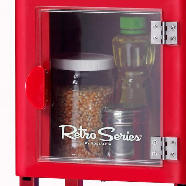 Teamson Kids 8 oz. Popcorn Machine Cart with Candy Dispenser, Red  NKPCRTCD8RD - The Home Depot