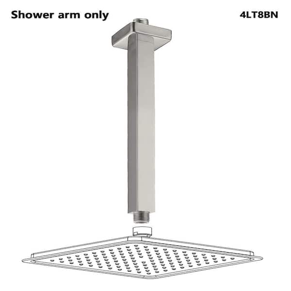 8 in. Square Shower Arm, Brushed Nickel