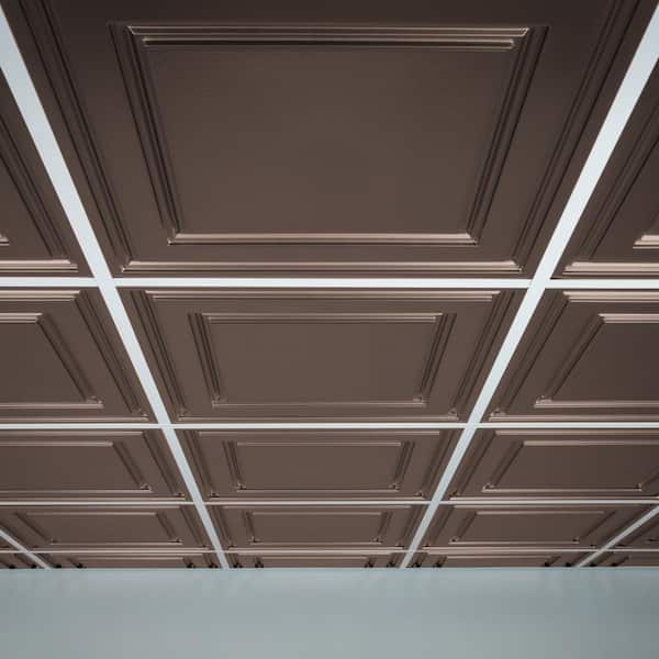 Oxford Faux Tin 2 ft. x 2 ft. Lay-in Ceiling Panel (Case of 6)