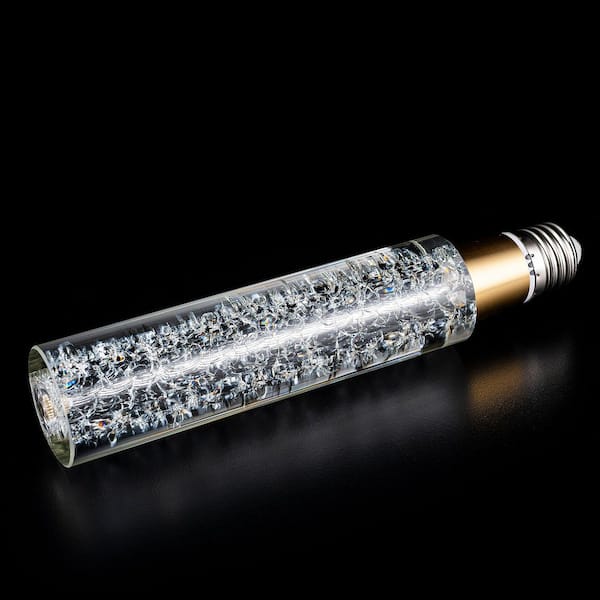 5-Watt Equivalent Icicle Cylinder Shaped E26/27 Crystal LED Light Bulb in Warm White (1-Pack)
