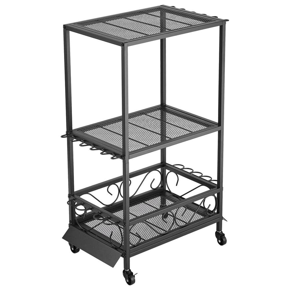 22 in. W x 13 in. D Black Adjustable Metal Worktop Work Table with Casters, for 10-Pole Fishing Rod Holder Fishing Rack price history on PriceWatchPro