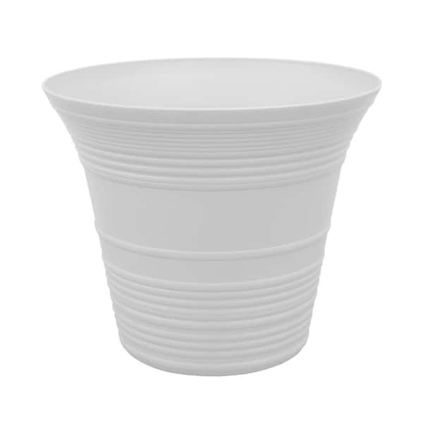Sedona 16 in. Plastic White Planter