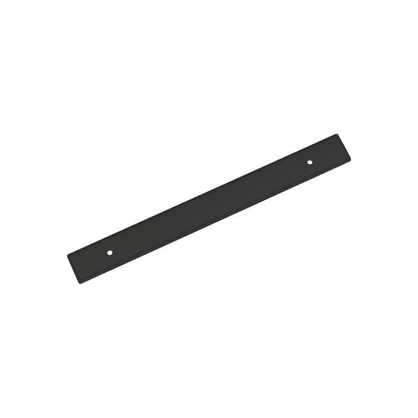 Thoreau 7-9/16 in. Center-to-Center Rectangle Matte Black Pull Cabinet Backplate