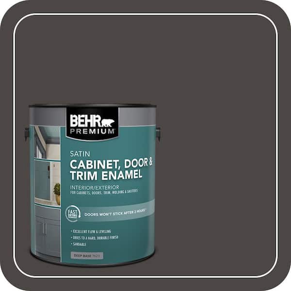 1 gal. #PPU24-01 Black Mocha Satin Enamel Interior/Exterior Cabinet, Door & Trim Paint