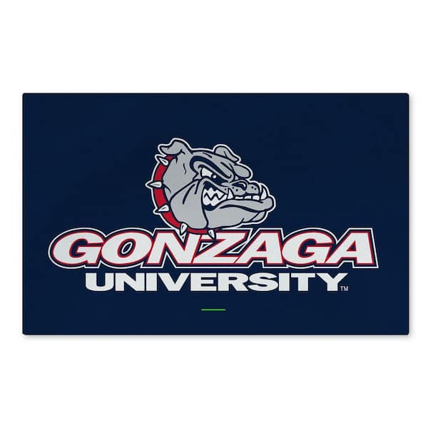 Gonzaga Bulldogs NCAA Logo Washable Rug 36 in. x 62 in. Area Rug