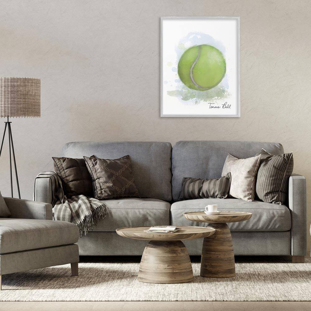 Soft Pastel Tennis Ball by Matthew Piotrowicz Gray Framed Sports Giclee Art Print 30 in. x 24 in. price history on PriceWatchPro